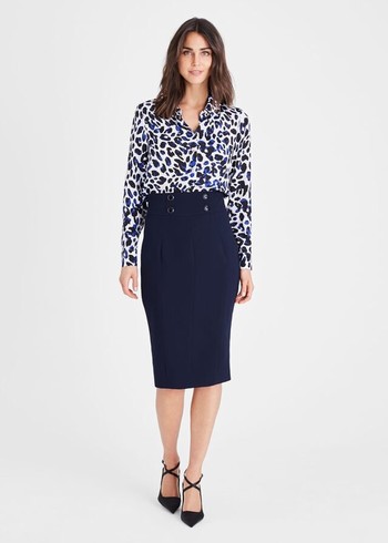 Phase Eight Nina City Skirts Navy Australia | HL3106459